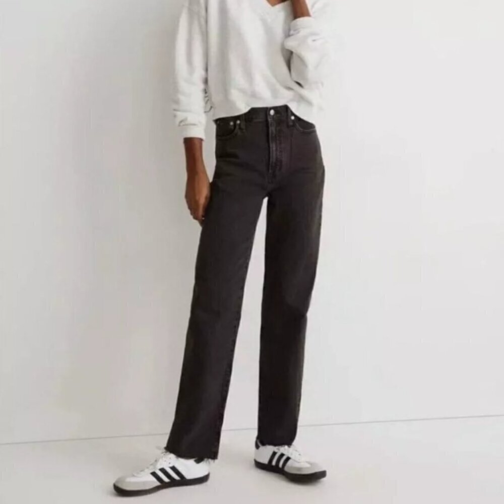 Madewell The Tall Perfect Vintage Straight Jean in Lunar Wash Size 24 Tall - Picture 2 of 11